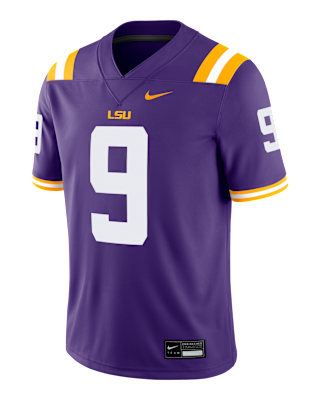 Мужские джерси Joe Burrow LSU Men’s Nike Dri-FIT College Game Jersey