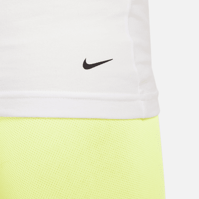 Camiseta interior de ajuste slim con cuello redondo para hombre Nike ...