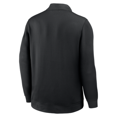 Playera de manga larga universitaria Nike Dri-FIT de medio cierre para hombre Georgia Coaches