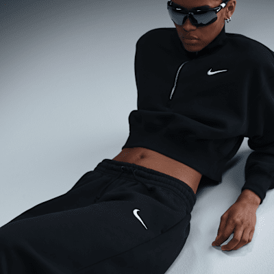 Pants entallados oversized de tiro medio para mujer Nike Sportswear Phoenix Fleece