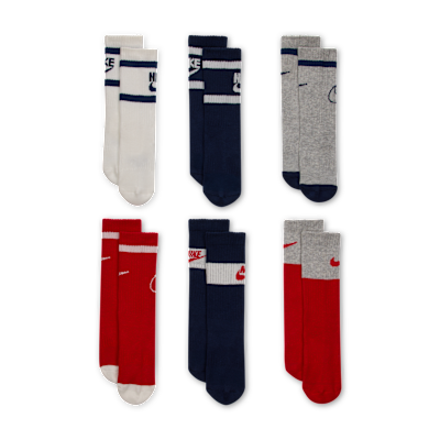 Nike Dri-FIT Baby (12-24M) Retro Crew Socks (6 Pairs)