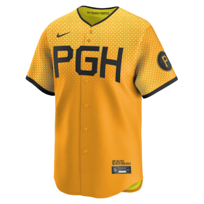 Jersey Nike Dri-FIT ADV de la MLB Limited para hombre Ke'Bryan Hayes Pittsburgh Pirates City Connect