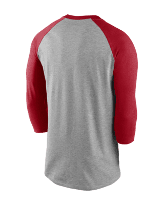 Nike Cleveland Indians Color Split Tri-blend Raglan Shirt in Black
