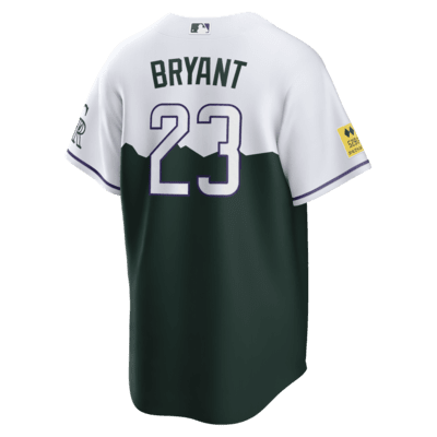 Jersey Nike de la MLB Replica para hombre Kris Bryant Colorado Rockies City Connect