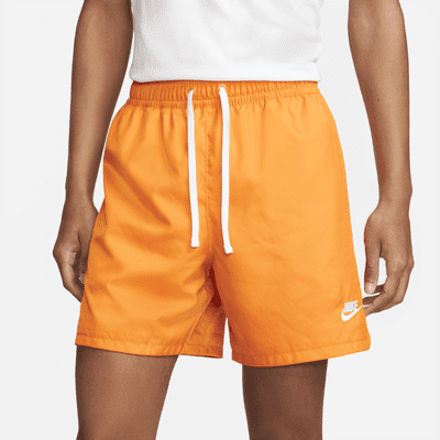 nike woven logo shorts orange