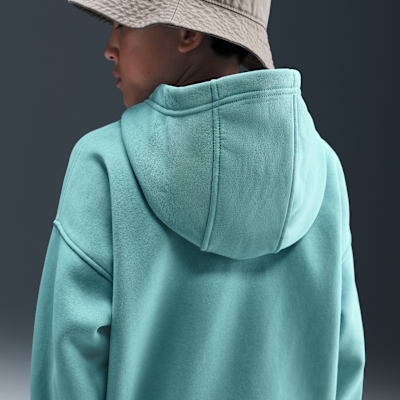Sudadera con gorro sin cierre oversized para niños talla grande Nike Sportswear Club Fleece