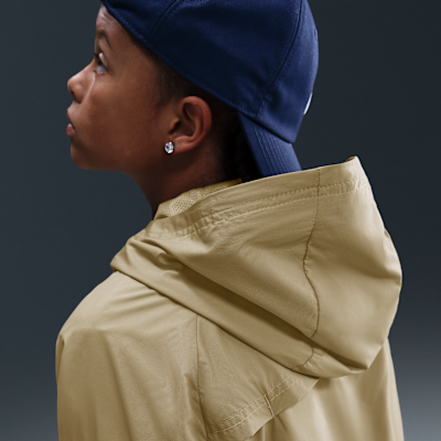 Chamarra Repel con gorro para niños talla grande Nike Sportswear Windrunner