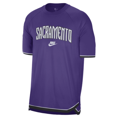 Sacramento Kings Hardwood Classics Men's Nike Dri-FIT NBA Short-Sleeve Pregame Top