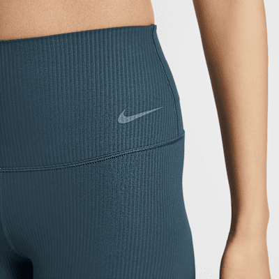 Nike Zenvy 羅紋女款輕柔支撐型高腰 8" 車褲