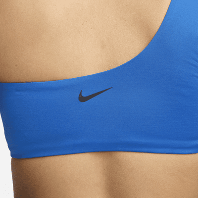 Top de bikini asimétrico para mujer Nike Swim Essential