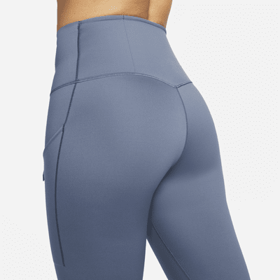 Leggings de tiro alto de 7/8 de sujeción firme con bolsillos para mujer Nike Go