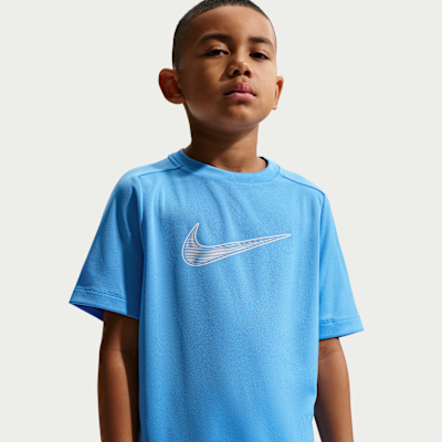 Playera de entrenamiento de manga corta Dri-FIT para niño talla grande Nike Multi