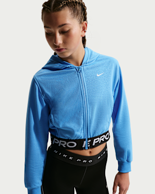 Детское худи Nike Pro Fleece Big Kids' (Girls') Dri-FIT Full-Zip Hoodie