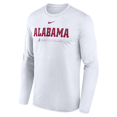 Alabama Courtside Basketball Shootaround Legend Men's Nike Dri-FIT College Long-Sleeve T-Shirt