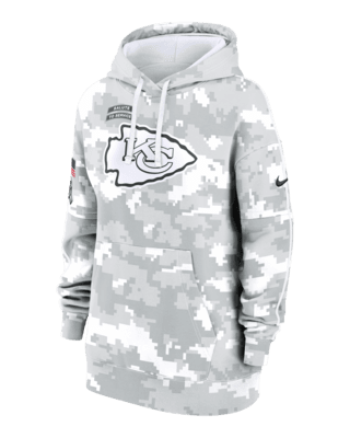 Женское худи Kansas City Chiefs Salute to Service Primary Edge Club Nike NFL Pullover Hoodie