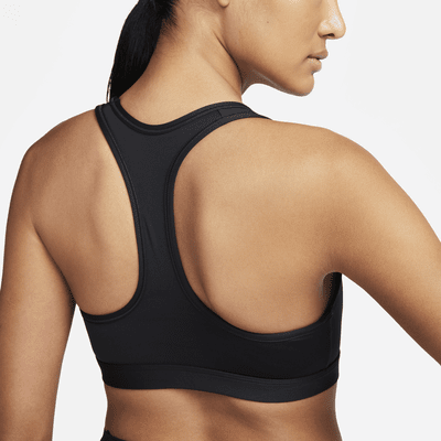 Nike Swoosh Medium Support párnázott, emblémás női sportmelltartó