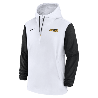 Iowa Hawkeyes Sideline Pre-Game Player Men's Nike College 1/2-Zip Hooded Jacket