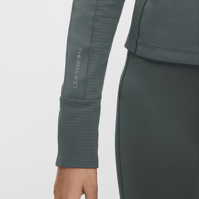 Nike Pro Therma-FIT Oberteil mit Halbreißverschluss (Mädchen)