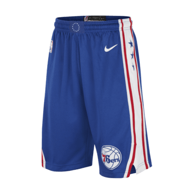 Shorts Nike Dri-FIT de la NBA Swingman para niños talla grande Philadelphia 76ers Icon Edition