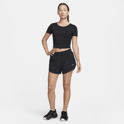 Nike One Fitted Dri-FIT croptop met korte mouwen voor dames