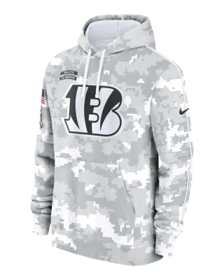 Мужское худи Cincinnati Bengals Salute to Service Primary Edge Club Nike NFL Pullover Hoodie