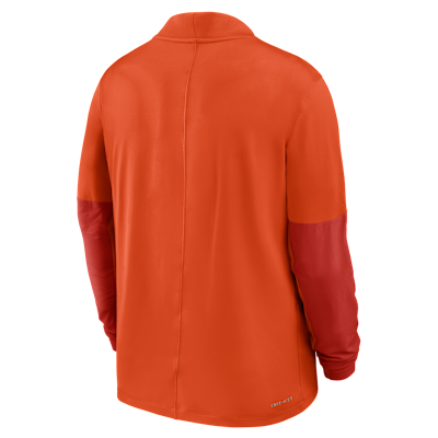 Playera universitaria Nike Dri-FIT de medio cierre para hombre Clemson