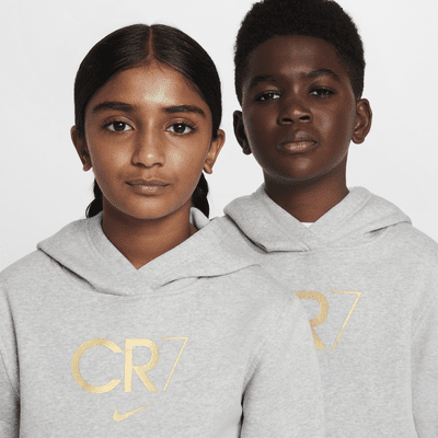 CR7 Club Fleece Fußball-Hoodie für ältere Kinder