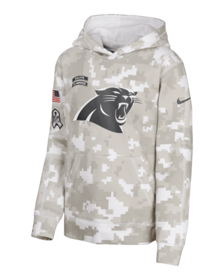 Подростковое худи Carolina Panthers Salute to Service Primary Edge Club Big Kids' Nike NFL Pullover Hoodie