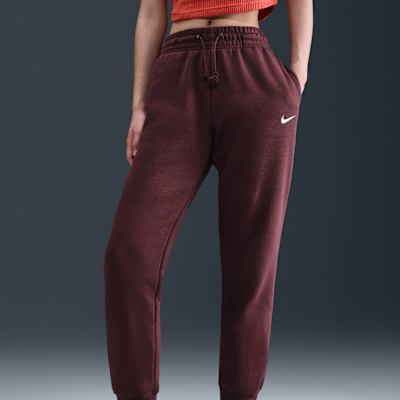 Pants de entrenamiento de tiro medio para mujer Nike Sportswear Phoenix Fleece