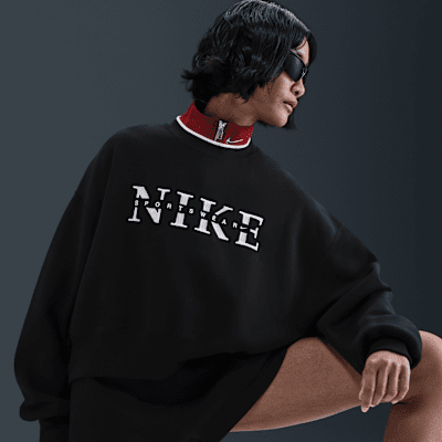Nike Sportswear Phoenix Fleece Bol Kesimli Sıfır Yaka Kadın Sweatshirt'ü