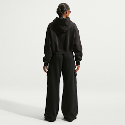 Nike Sportswear Phoenix Fleece Cropped oversized Henley-hoodie voor dames