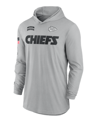 Мужские  Kansas City Chiefs Salute to Service Edge Mascot Lockup Men’s Nike Dri-FIT NFL Long-Sleeve Hooded Top