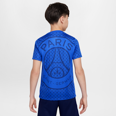 Paris Saint-Germain Academy Pro Home Big Kids' Nike Dri-FIT Soccer Pre-Match Short-Sleeve Top