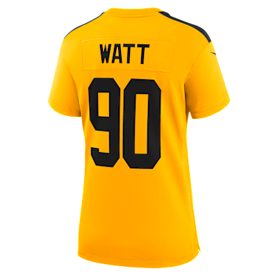 Jersey Nike de la NFL Game para mujer de T.J. Watt de los Pittsburgh Steelers