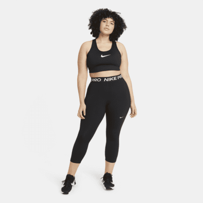 Nike Pro Women's Mid-Rise Crop Leggings (Plus Size)