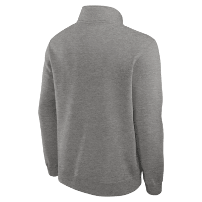 Sudadera de cuello redondo universitaria Nike de medio cierre para hombre Georgia Bulldogs Primetime Club