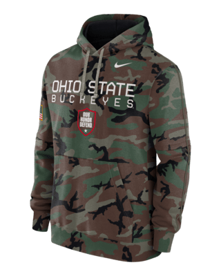 Мужское худи Ohio State Buckeyes Military Appreciation Club Men’s Nike College Pullover Hoodie