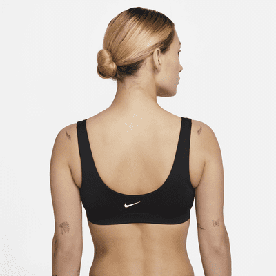 Parte superior de traje de baño con cuello en forma de U para mujer Nike