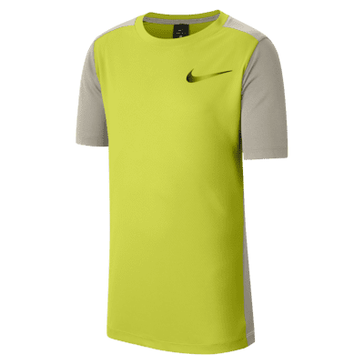 nike yellow training top