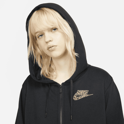 Sudadera con capucha de cierre completo de tejido Fleece para mujer Nike Sportswear