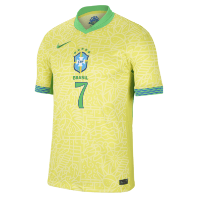 Jersey de fútbol Nike Dri-FIT de la selección nacional de Brasil visitante 2024 Stadium Vini Jr. para hombre