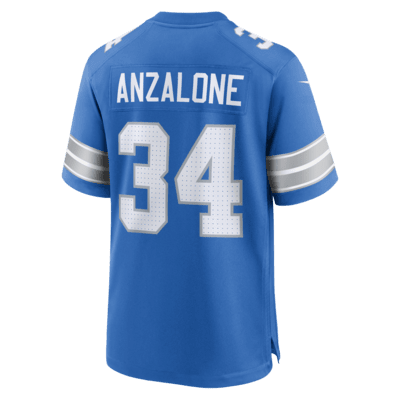 Alex Anzalone Detroit Lions Men's Nike NFL Game Football Jersey