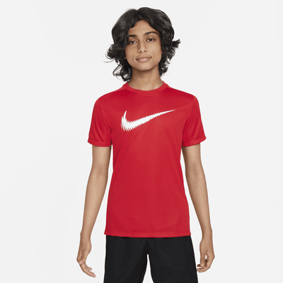 Playera de manga corta Dri-FIT para niños talla grande Nike Trophy23