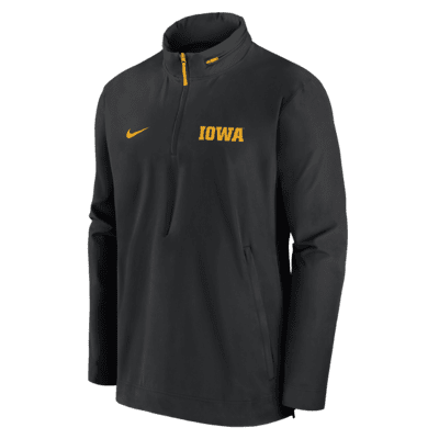 Iowa Hawkeyes Sideline Coach Men's Nike College 1/2-Zip Hooded Jacket