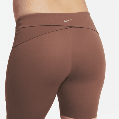 Nike Zenvy (M) Biker-Shorts mit sanftem Halt, hohem Taillenbund und Taschen für Damen (ca. 20 cm)(Umstandskleidung)