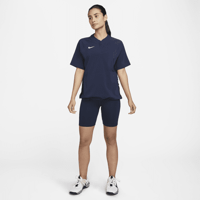 Playera rompevientos de softball de manga corta para mujer Nike