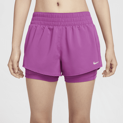 Nike Dri-FIT One Women's Mid-Rise 8cm (approx.) 2-in-1 Shorts