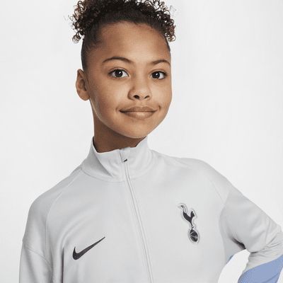 Maskinstrikket Tottenham Hotspur Strike Nike Dri-FIT-fodboldtracksuit til større børn