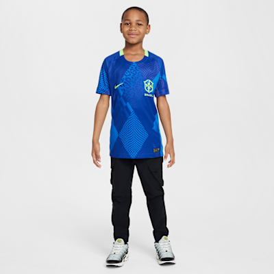 Koszulka piłkarska dla dużych dzieci Nike Dri-FIT Brazylia Stadium 2025 (drużyna kobiet) (wersja wyjazdowa) – replika