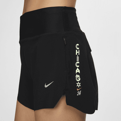 Shorts Dri-FIT de tiro alto de 8 cm con forro de ropa interior para mujer Nike Swift